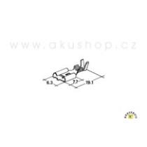 Konektor 6,3mm 1-2,5mm dutinka zajištěná