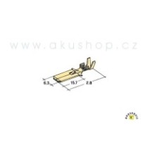 Konektor 6,3mm 1-2,5mm kolík zajištěný