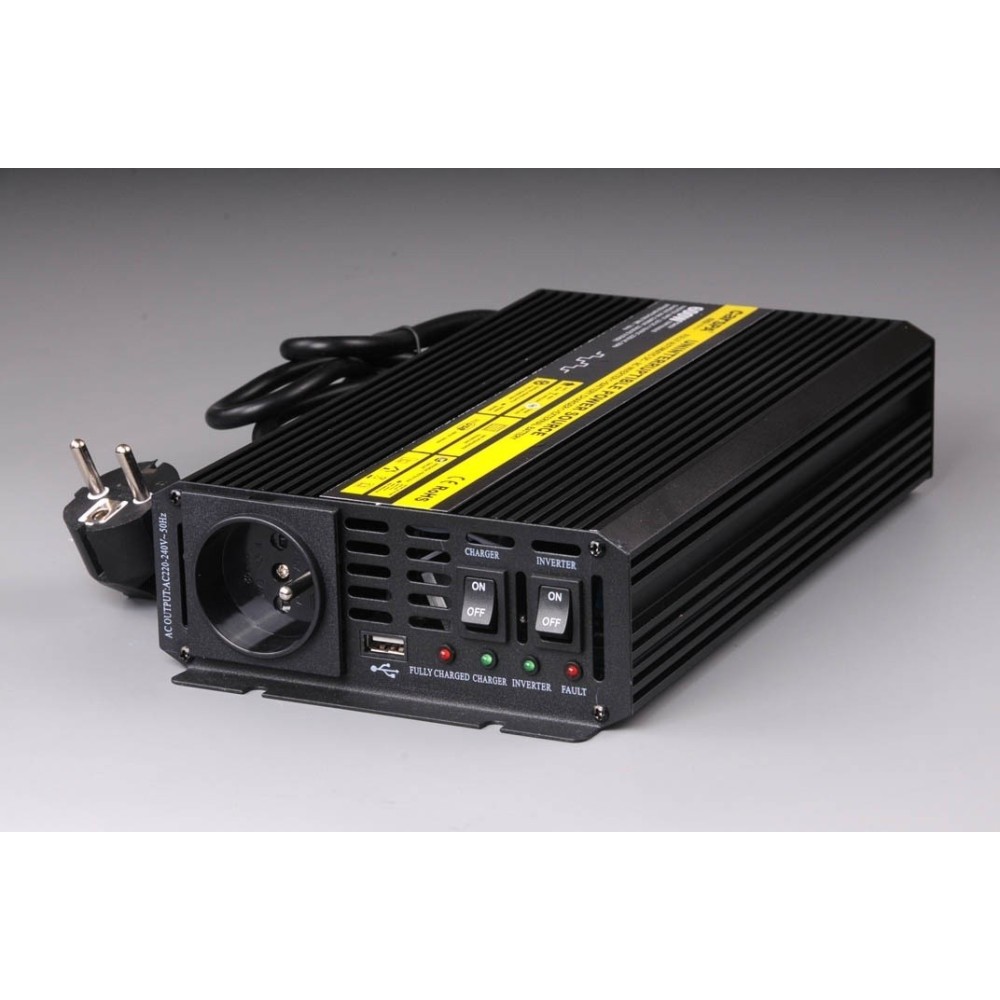 Měnič a dobíječka z 12V DC na 230V AC 600W trvale