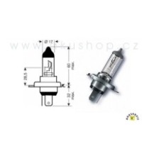 Autožárovka H4 12V 55W P14,5s range power blue 50%