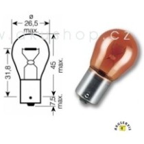 Autožárovka 12V 21W BAU15s oranžová