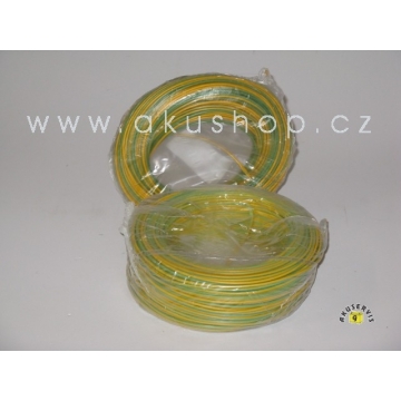 Kabel CYA 1 mm žluto-zelený